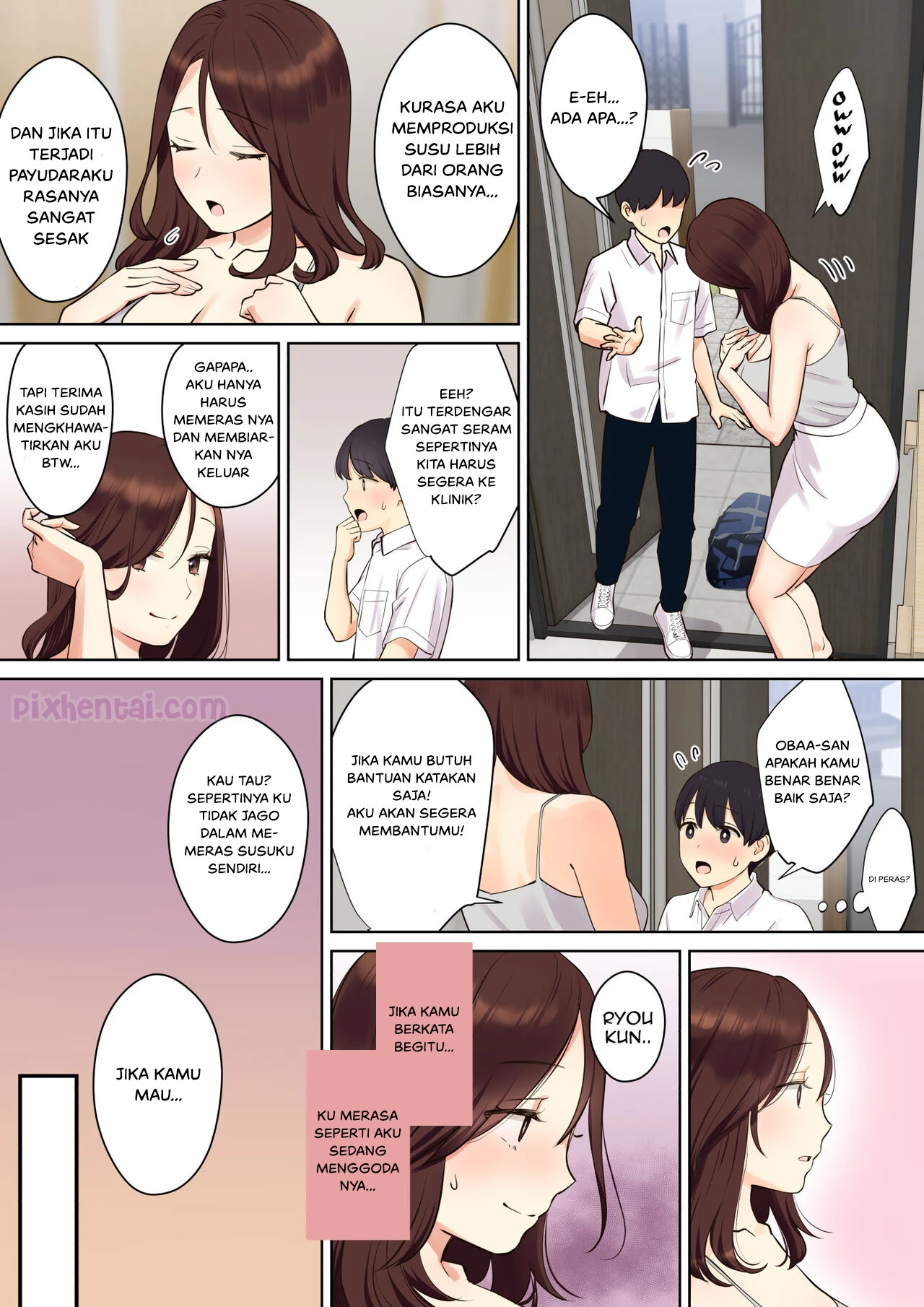 Komik hentai xxx manga sex bokep Membantu Tante Memerah Susu 18